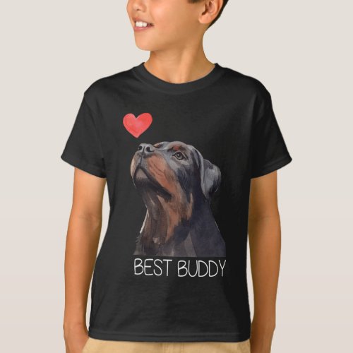 Rottweiler Best Buddy Dog Heart T_Shirt