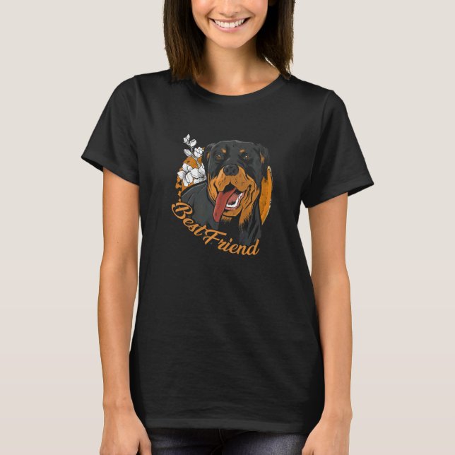 Rottweiler Best Friend Dog Owner Rottie T-Shirt (Front)
