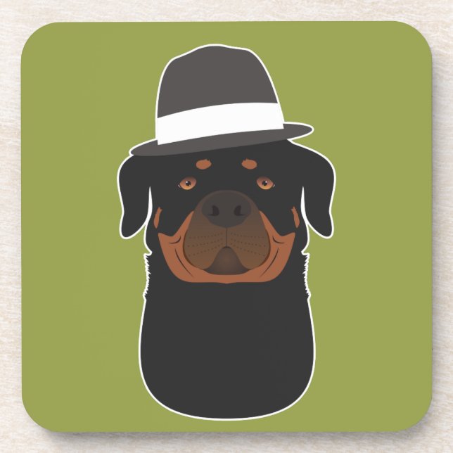 Rottweiler Beverage Coaster (Front)