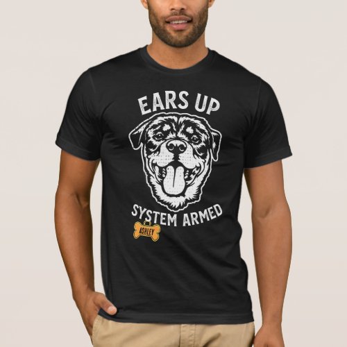 Rottweiler Big dog Armed T_Shirt