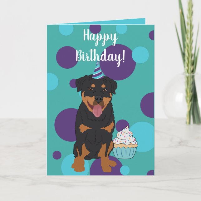 Rottweiler Birthday  Card (Front)