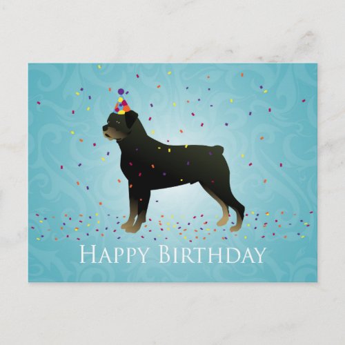 Rottweiler Birthday Design Postcard