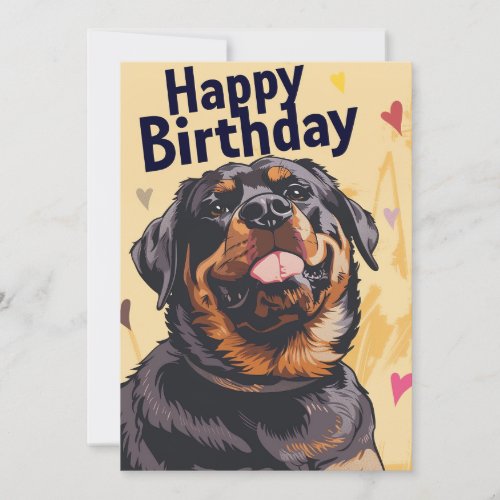 Rottweiler Birthday  Holiday Card