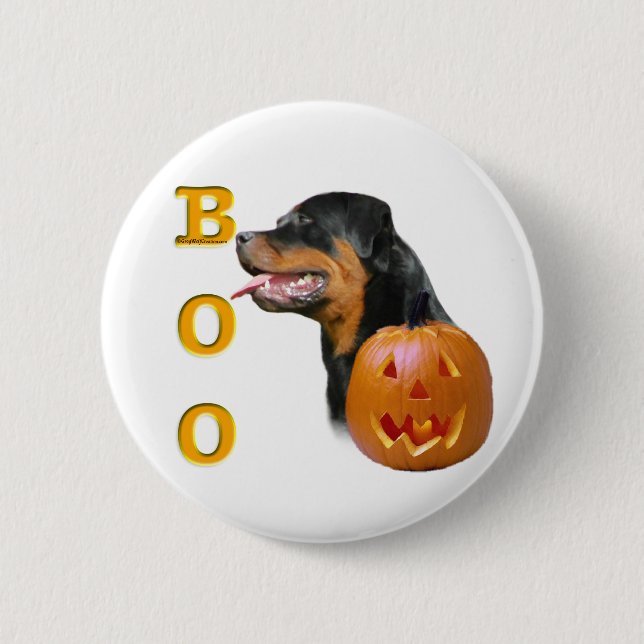 Rottweiler Boo Button (Front)