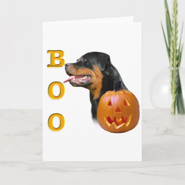 Rottweiler Boo Card (Front)
