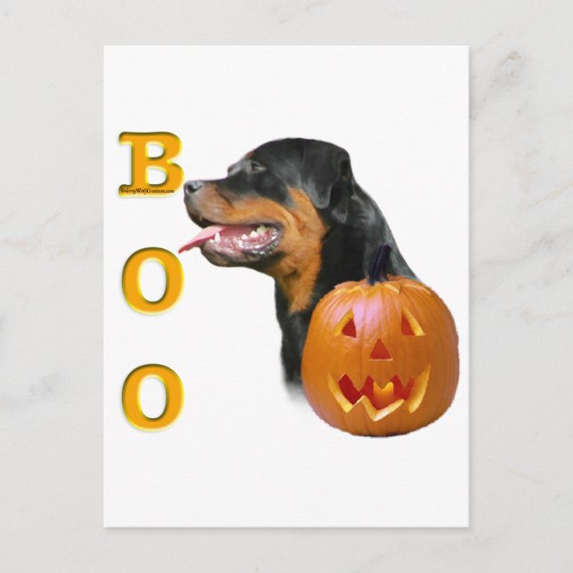 Rottweiler Boo Postcard (Front)