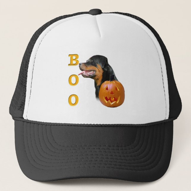 Rottweiler Boo Trucker Hat (Front)