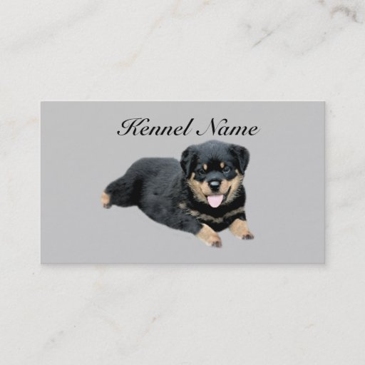 Customizable Rottweiler Breeder Business Card