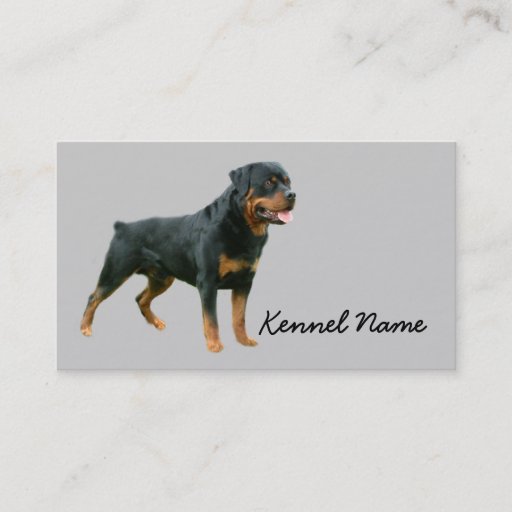 Customizable Rottweiler Breeder Business Card