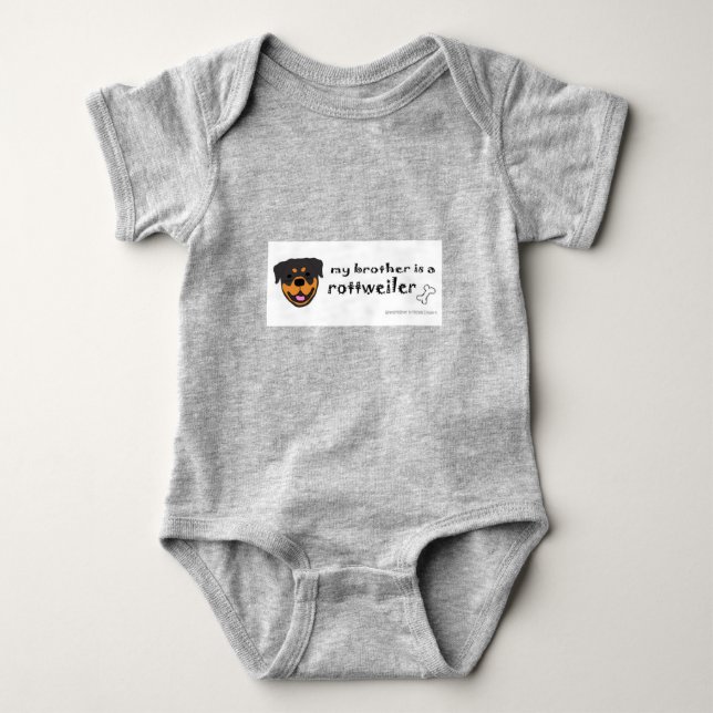 rottweiler brother baby bodysuit (Front)