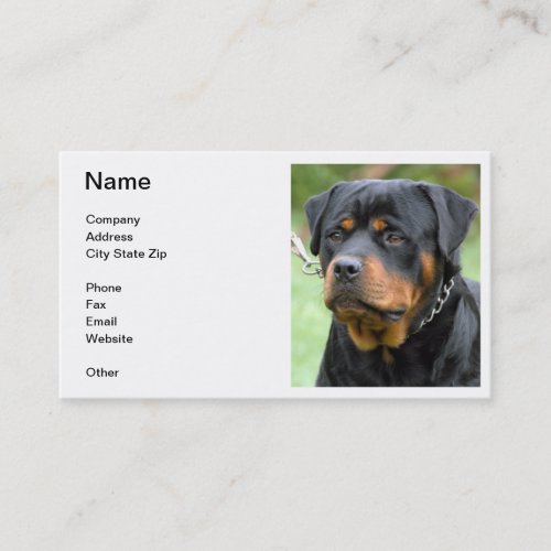 Rottweiler Business Card