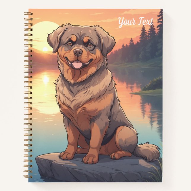 Rottweiler by Lake Notebook (Front)