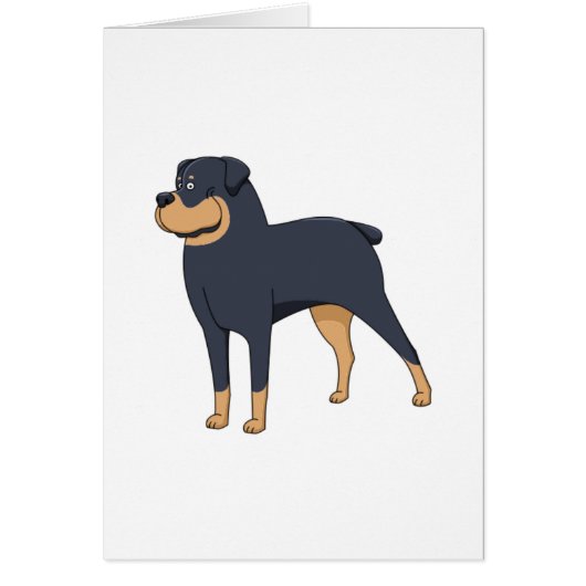 rottweiler cartoon 2 cards (Front)