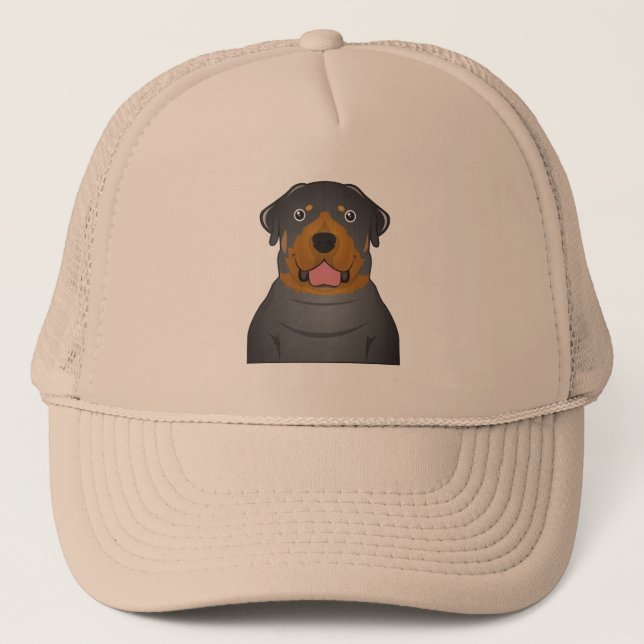 Rottweiler Cartoon Trucker Hat (Front)