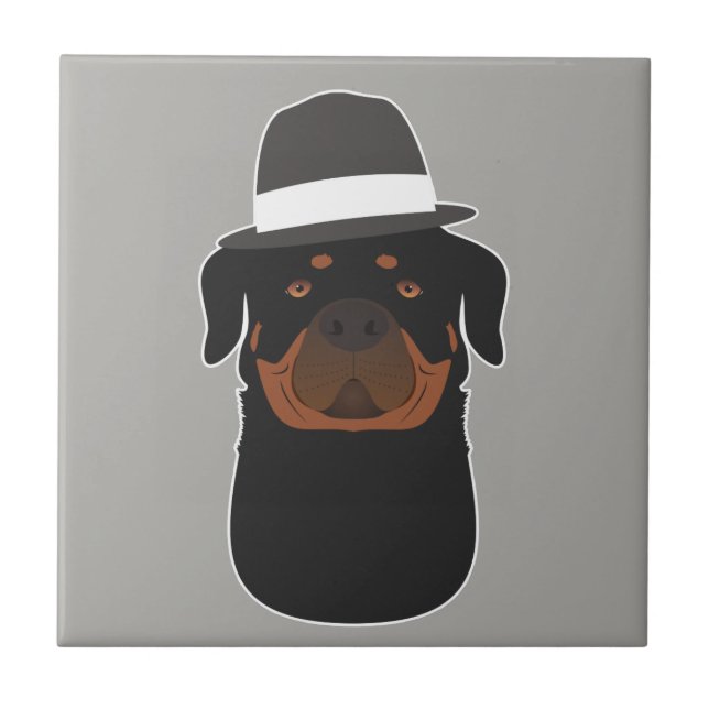 Rottweiler Ceramic Tile (Front)