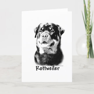Rottweiler Charcoal Holiday Card