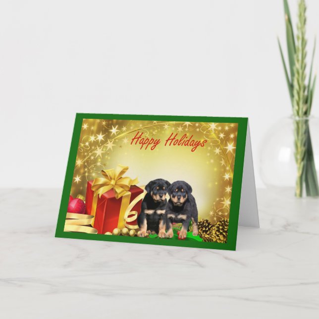 Rottweiler Christmas Card Gifts (Front)
