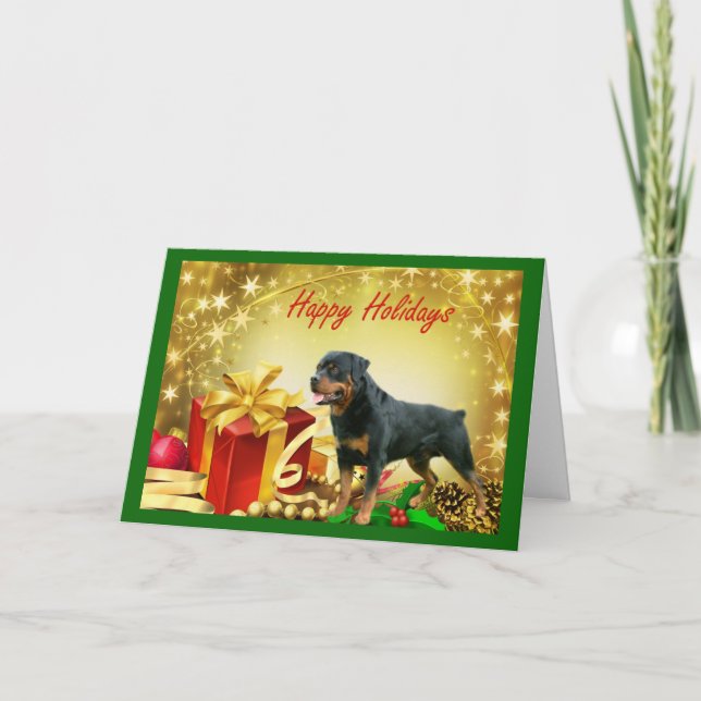 Rottweiler Christmas Card Gifts (Front)