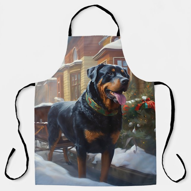 Rottweiler Christmas Festive Season Apron (Front)