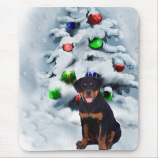 Rottweiler Christmas Gifts Mouse Pad