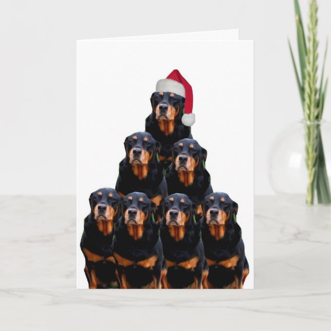 Rottweiler Christmas Holiday Card (Front)