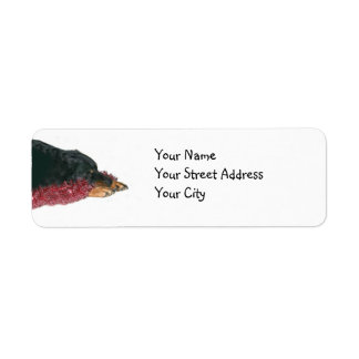 Rottweiler Christmas Label