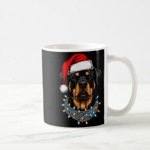Rottweiler Christmas Lights Santa Xmas Dog Lover Coffee Mug
