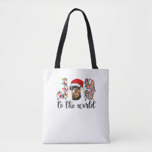Rottweiler Christmas Rottie Xmas Party Rottweiler  Tote Bag