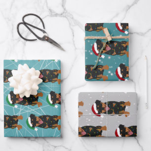 Rottweiler Christmas Wrapping Paper Sheets