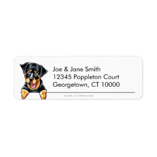 Rottweiler Clean and Simple Label