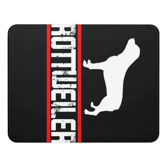 Rottweiler Clothing Door Sign (Contemporary Front)