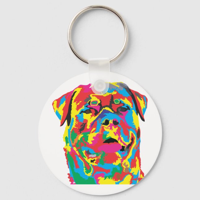 rottweiler color keychain (Front)