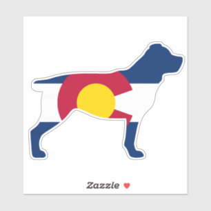 Rottweiler Colorado Flag Sticker