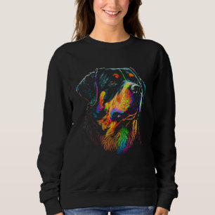 Rottweiler  Colorful Dog Mom Dad Men Women Kids Sweatshirt
