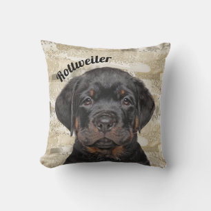 Rottweiler Custom Throw Pillow