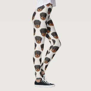 Rottweiler Cute Dog Lover Pattern Leggings