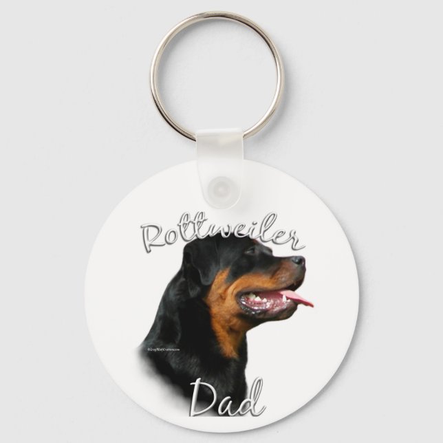 Rottweiler Dad 2 Keychain (Front)