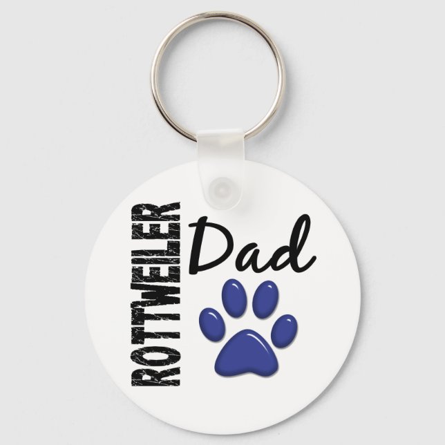 Rottweiler Dad 2 Keychain (Front)