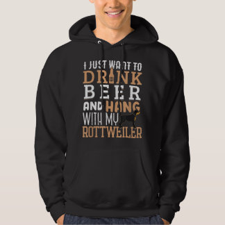 Rottweiler Dad Funny Father's Day Rottie Dog Beer Hoodie
