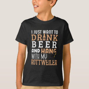 Rottweiler Dad Funny Father's Day Rottie Dog Beer T-Shirt