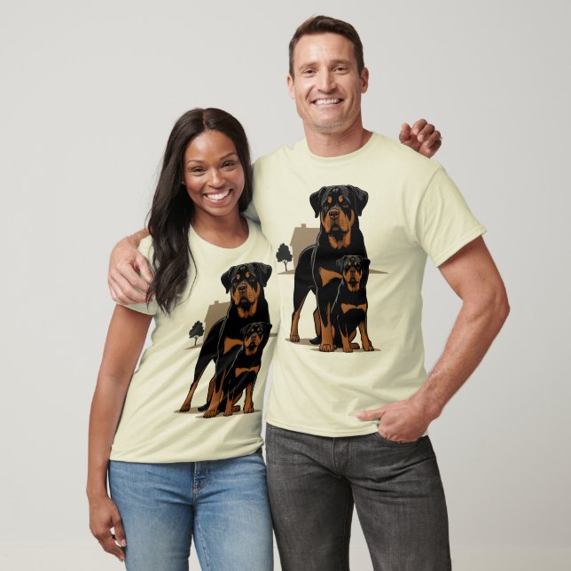 Rottweiler Dad - Protection - Son - Home - Family T-Shirt (Unisex)