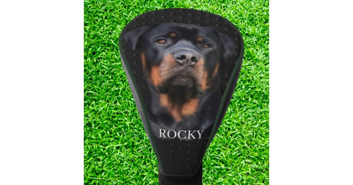 Rottweiler Dark Grey Golf Head Cover | Zazzle