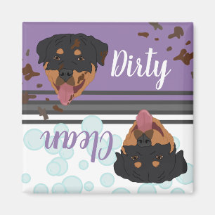 Rottweiler Dirty/Clean Dishwasher Magnet
