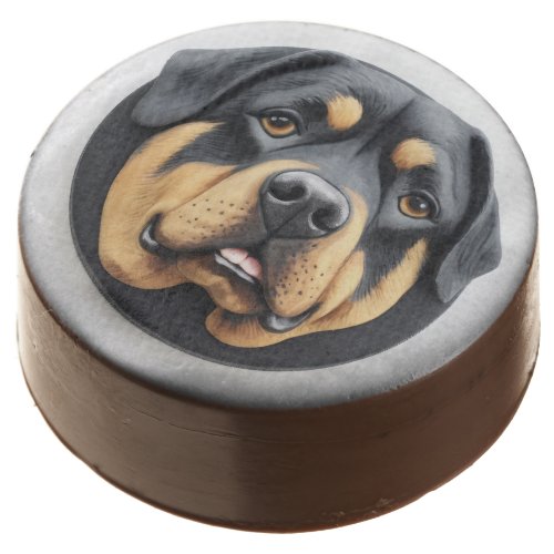Rottweiler Dog 3D Inspired Chocolate Covered Oreo