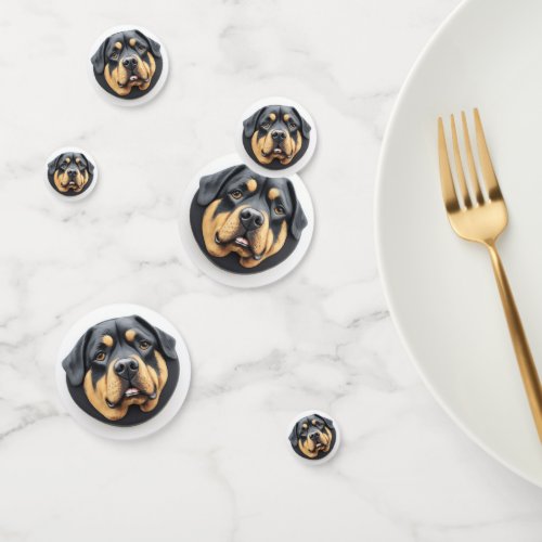 Rottweiler Dog 3D Inspired Confetti