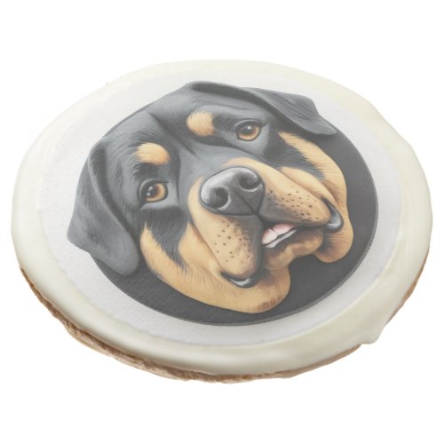 Rottweiler Dog 3D Inspired Sugar Cookie