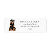 Rottweiler Dog Address Label (Front)