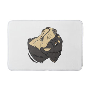 Rottweiler Dog Art Bath Mat