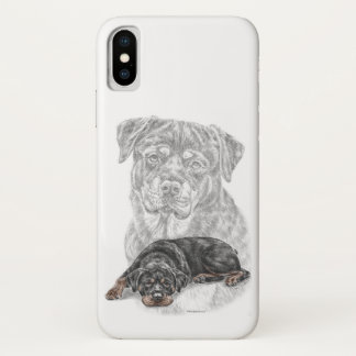 Rottweiler Dog Art iPhone X Case