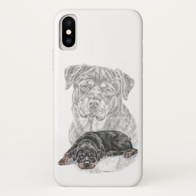 Rottweiler Dog Art Case-Mate iPhone Case (Back)